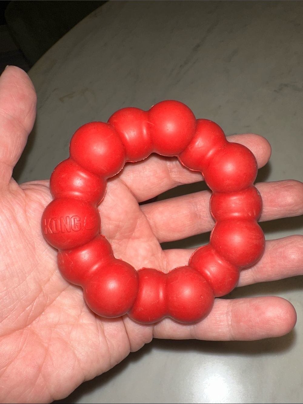 Kong Red Rubber Chew Toy and Beaded teething Ring - Picture 4 of 4